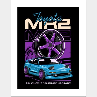 Toyota MR2 with Veleg TE37 Posters and Art